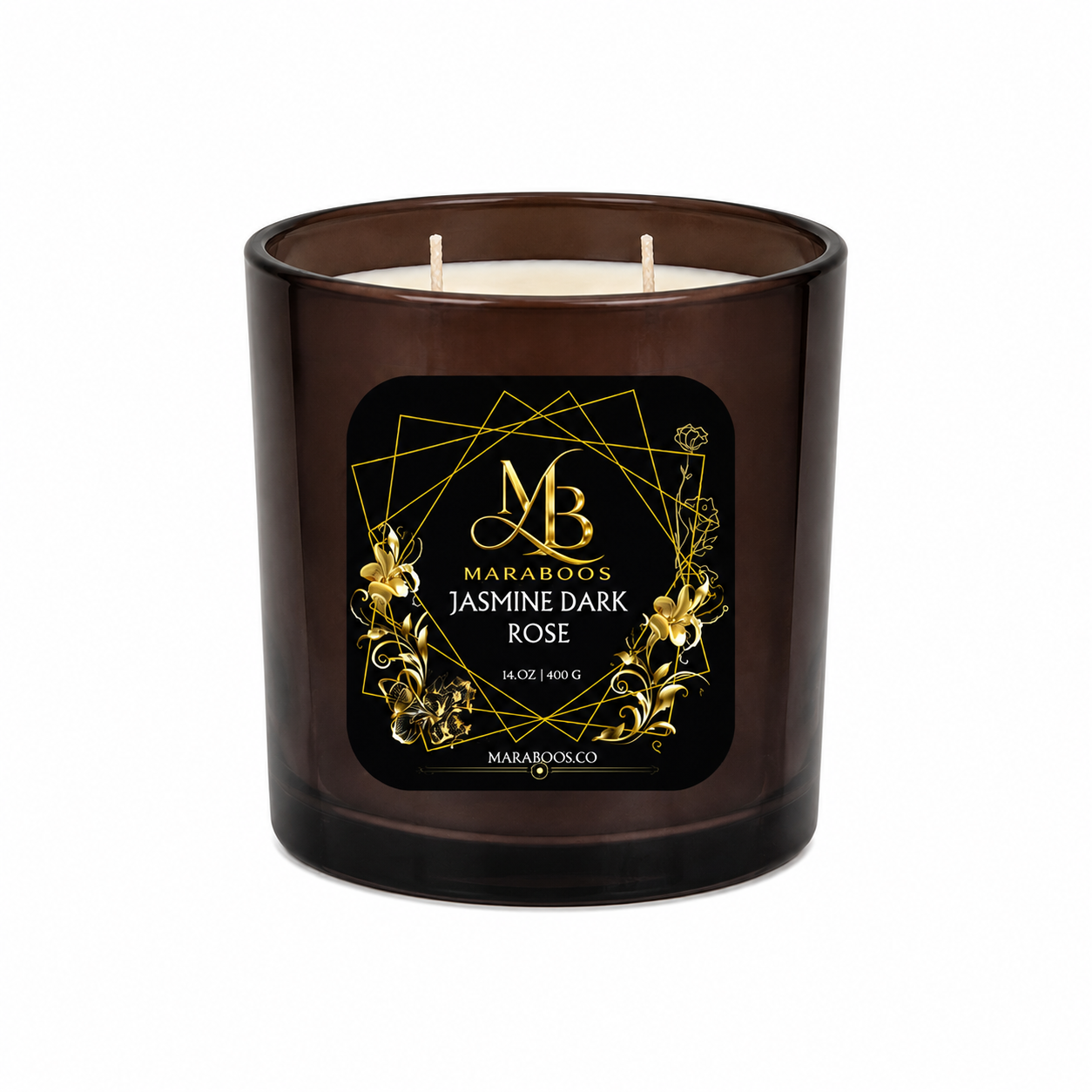 Maraboos Jasmine Dark RoseMaraboos Jasmine Dark Rose Candle | Luxury Coconut Soy Wax Candle | Floral Rose & Jasmine Scent | Elegant Home Décor Gift Candle