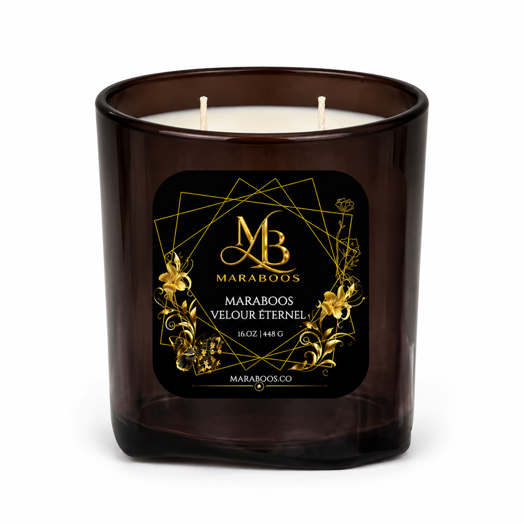 Maraboos Velour Éternel Luxury Candle – Product Description  Discover the timeless elegance of Maraboos Velour Éternel, a luxury candle inspired by softness, sophistication, and unforgettable moments.