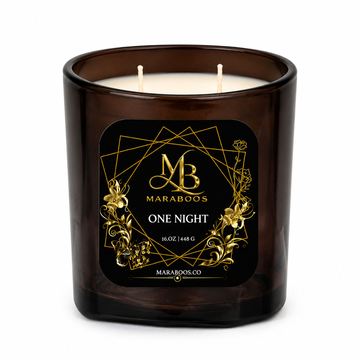 Maraboos One Night Luxury Candle – Product ListingMaraboos One Night Candle | Luxury Romantic Scented Candle | Coconut Soy Wax | Elegant Two Wick Candle | Premium Home Fragrance Gift