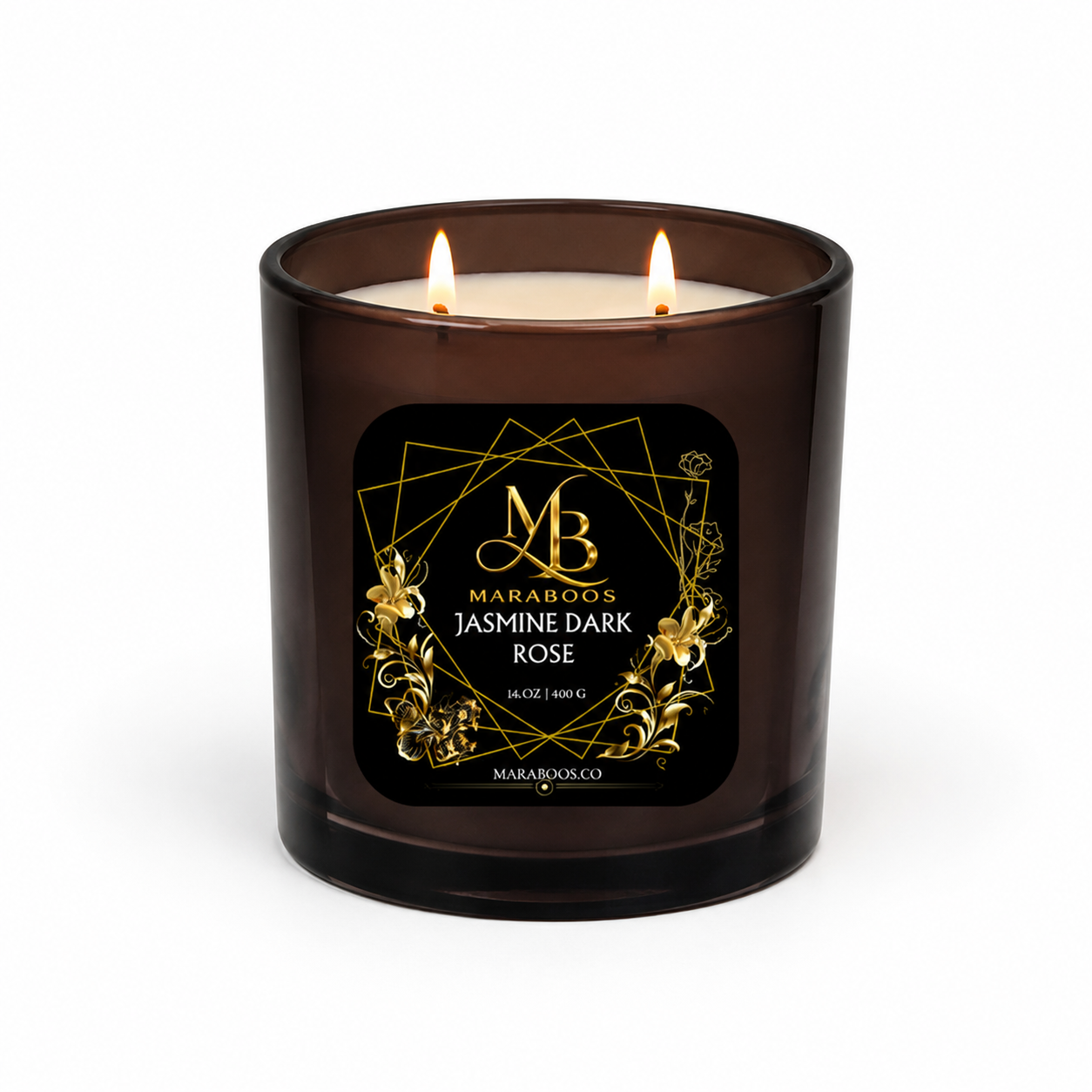 Maraboos Jasmine Dark RoseMaraboos Jasmine Dark Rose Candle | Luxury Coconut Soy Wax Candle | Floral Rose & Jasmine Scent | Elegant Home Décor Gift Candle